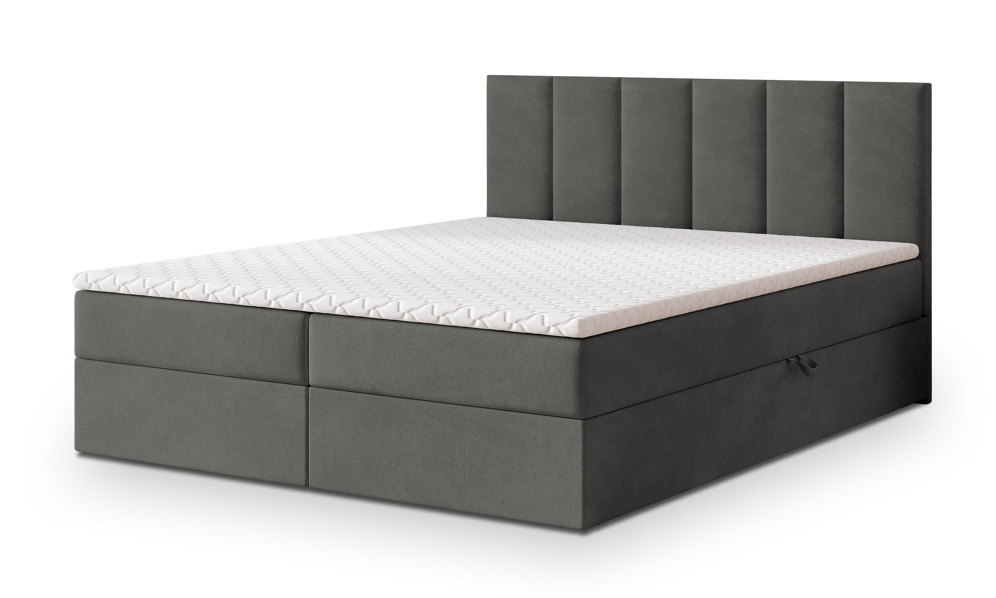 wohnli-moebel-suche-800001076785 Wohnli Möbelsuche - BOXBETT MERIL 180x200 cm mit Matratze und Topper - Grau
