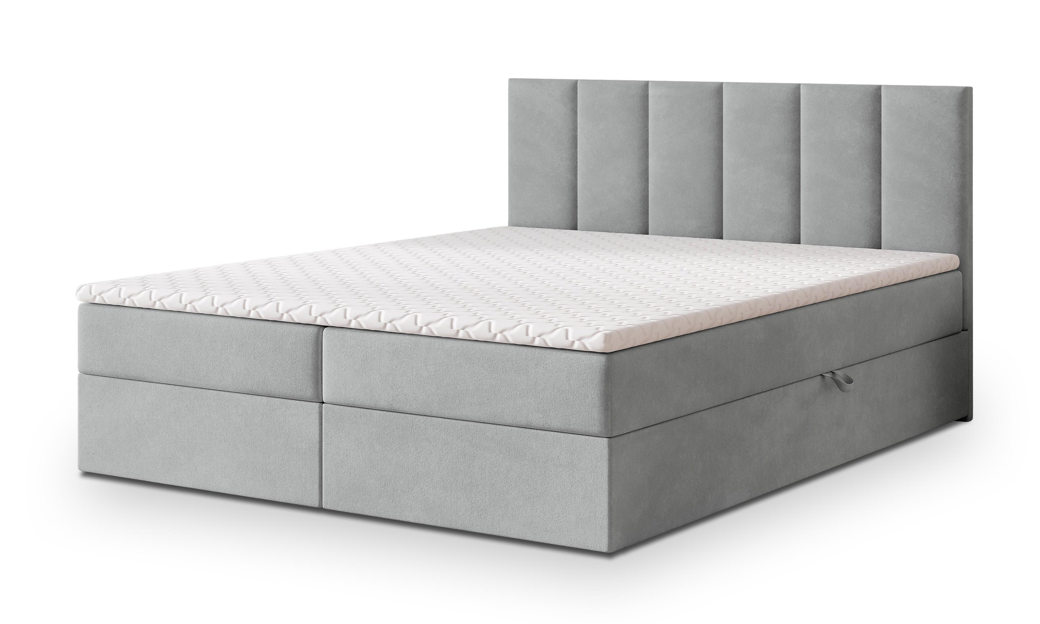 wohnli-moebel-suche-800001076802 Wohnli Möbelsuche - BOXBETT MERIL 180x200 cm mit Matratze und Topper - Hellgrau