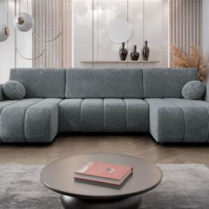 wohnli-moebel-suche-800001076874-1 WOHNLANDSCHAFT Zara LC2rLC Textil MIRJAN24 Möbel > Sofas & Couches > Wohnlandschaften > Wohnlandschaften U-Form Grau