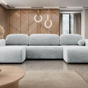 wohnli-moebel-suche-800001076893-1 WOHNLANDSCHAFT Dream U Textil MIRJAN24 Möbel > Sofas & Couches > Wohnlandschaften > Wohnlandschaften U-Form Grau