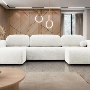 WOHNLANDSCHAFT Dream U Textil MIRJAN24 Möbel > Sofas & Couches > Wohnlandschaften > Wohnlandschaften U-Form Weiß