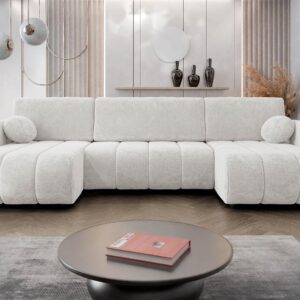 WOHNLANDSCHAFT Zara LC2rLC Textil MIRJAN24 Möbel > Sofas & Couches > Wohnlandschaften > Wohnlandschaften U-Form Braun