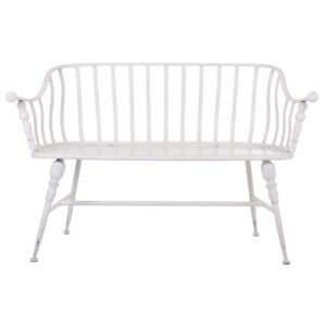 wohnli-moebel-suche-800001078940-1 BANK 128x53x86 cm Metall Wanderlust Möbel > Bänke > Sitzbänke Weiß