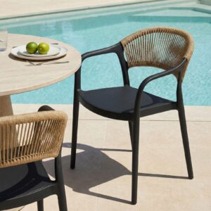 wohnli-moebel-suche-800001079073-1 GARTENSTUHL NARCISO 6er-Set schwarz Textil IDIMEX Garten & Outdoor > Gartenmöbel > Gartenstühle Schwarz