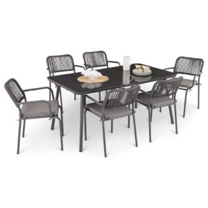 wohnli-moebel-suche-800001079093 Wohnli Möbelsuche - GARTENMÖBEL SET VOLONTE 7er Set grau