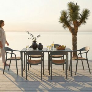 wohnli-moebel-suche-800001079094-1 GARTENMÖBEL SET LAVANDA 7er Set grau Metall, Metall IDIMEX Garten & Outdoor > Gartenmöbel > Gartenmöbel-Sets Grau