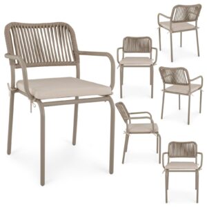 Wohnli Möbelsuche - GARTENSTÜHLE VOLONTE 6er-Set braun