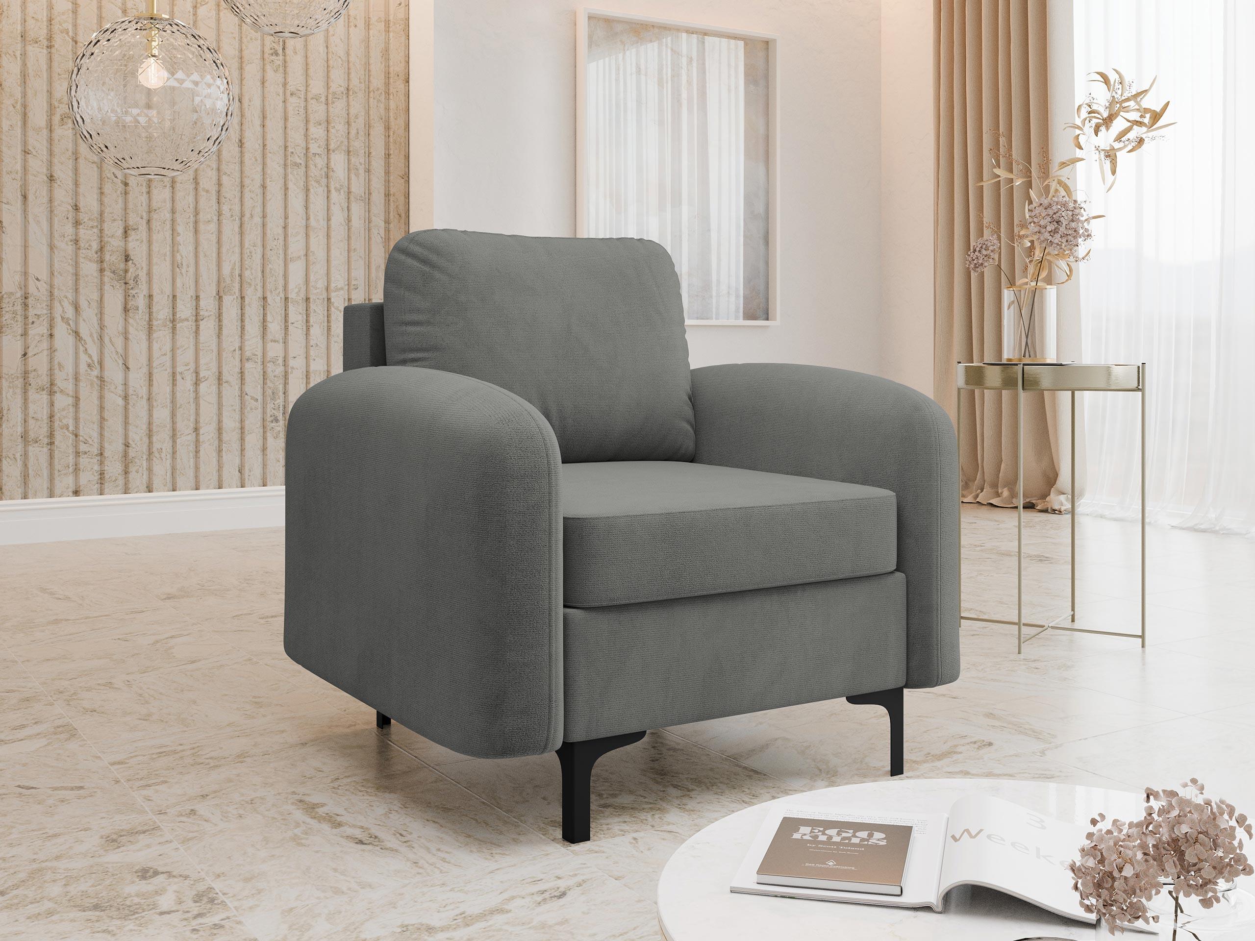 SESSEL Venice Textil MIRJAN24 Möbel > Sessel > Polstersessel Grau