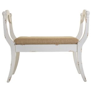 wohnli-moebel-suche-800001081906-1 BANK aus holz gepolsterte Weiß 90x46x78 cm Holz Wanderlust Garderoben > Garderobenbänke Weiß