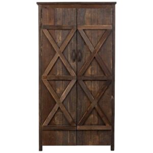 KLEIDERSCHRANK 78x40x148 cm Braun Holz Wanderlust Möbel > Schränke > Kleiderschränke Braun