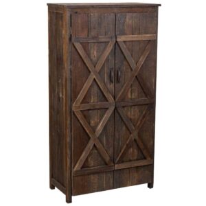 Wohnli Möbelsuche - KLEIDERSCHRANK 78x40x148 cm Braun