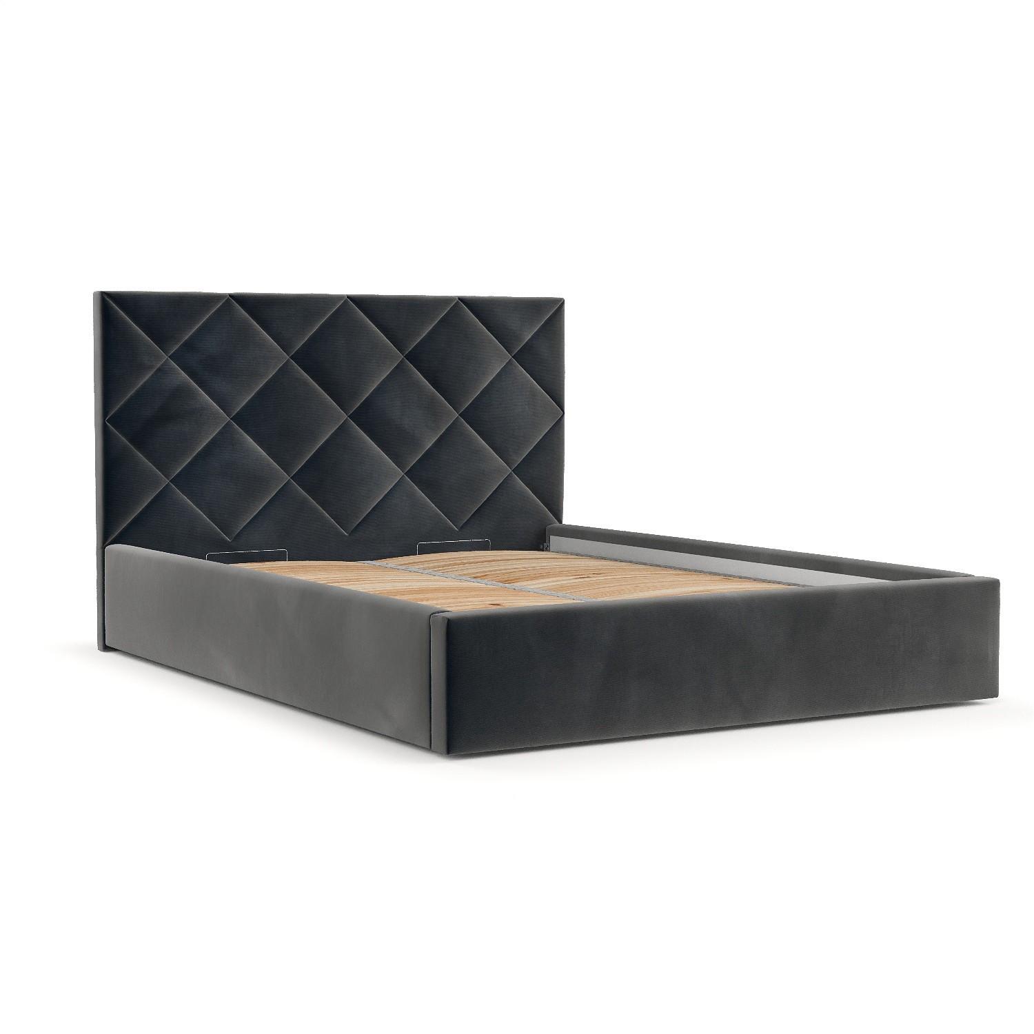 wohnli-moebel-suche-800001082279 Wohnli Möbelsuche - POLSTERBETT Torno 160/200 cm Anthrazit im Paros Stoff