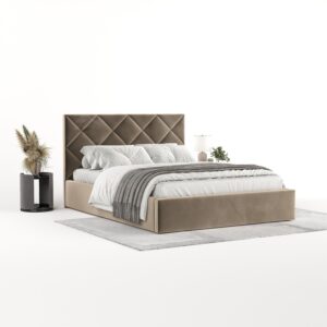 wohnli-moebel-suche-800001082283-1 POLSTERBETT Torno 160/200 cm Taupe im Paros Stoff Textil AltaBeds Möbel > Betten > Polsterbetten Taupe