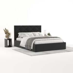 wohnli-moebel-suche-800001082286-1 POLSTERBETT Torno 160/200 cm Schwarz im Asti Stoff Textil AltaBeds Möbel > Betten > Polsterbetten Schwarz