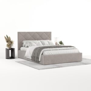 wohnli-moebel-suche-800001082289-1 POLSTERBETT Torno 160/200 cm Graubraun im Asti Stoff Textil AltaBeds Möbel > Betten > Polsterbetten Grau