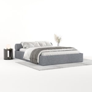 wohnli-moebel-suche-800001082318-1 POLSTERBETT Solvo mit Stauraum 200/200 cm Grau im Neve Stoff Textil AltaBeds Möbel > Betten > Polsterbetten Grau