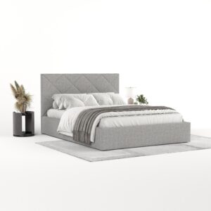 wohnli-moebel-suche-800001082327-1 POLSTERBETT Torno 160/200 cm Hellgrau im Inari Stoff Textil AltaBeds Möbel > Betten > Polsterbetten Grau