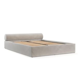 Wohnli Möbelsuche - POLSTERBETT Solvo mit Stauraum 160/200 cm Hellbeige im Paros Stoff