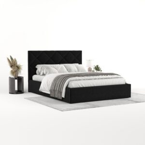 wohnli-moebel-suche-800001082353-1 POLSTERBETT Torno 160/200 cm Schwarz im Inari Stoff Textil AltaBeds Möbel > Betten > Polsterbetten Schwarz