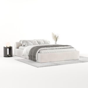 wohnli-moebel-suche-800001082383-1 POLSTERBETT Solvo mit Stauraum 160/200 cm Creme im Paros Stoff Textil AltaBeds Möbel > Betten > Polsterbetten Weiß