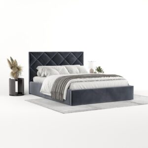 wohnli-moebel-suche-800001082393-1 POLSTERBETT Torno 160/200 cm Dunkelgrau im Kronos Stoff Textil AltaBeds Möbel > Betten > Polsterbetten Grau