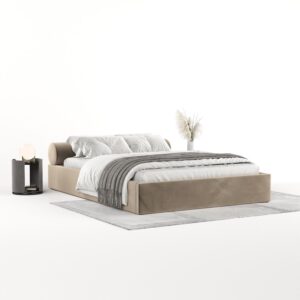POLSTERBETT Solvo mit Stauraum 200/200 cm Taupe im Paros Stoff Textil AltaBeds Möbel > Betten > Polsterbetten Taupe
