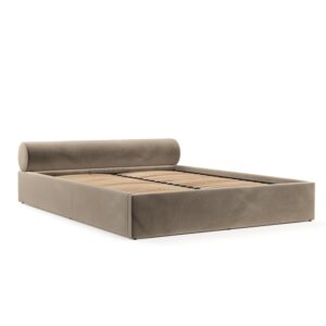 wohnli-moebel-suche-800001082394 Wohnli Möbelsuche - POLSTERBETT Solvo mit Stauraum 200/200 cm Taupe im Paros Stoff