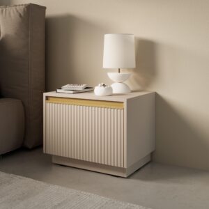 wohnli-moebel-suche-800001085893-1 NACHTTISCH MAESTRO 54/42/39 cm Beige Holzwerkstoff MASSENO Möbel > Kommoden & Schubladenschränke > Nachttische Beige