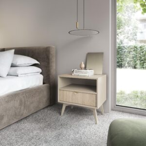 wohnli-moebel-suche-800001085896-1 NACHTTISCH FORESTA 54/54/38 cm Kieferfarben Holzwerkstoff MASSENO Möbel > Kommoden & Schubladenschränke > Nachttische Beige