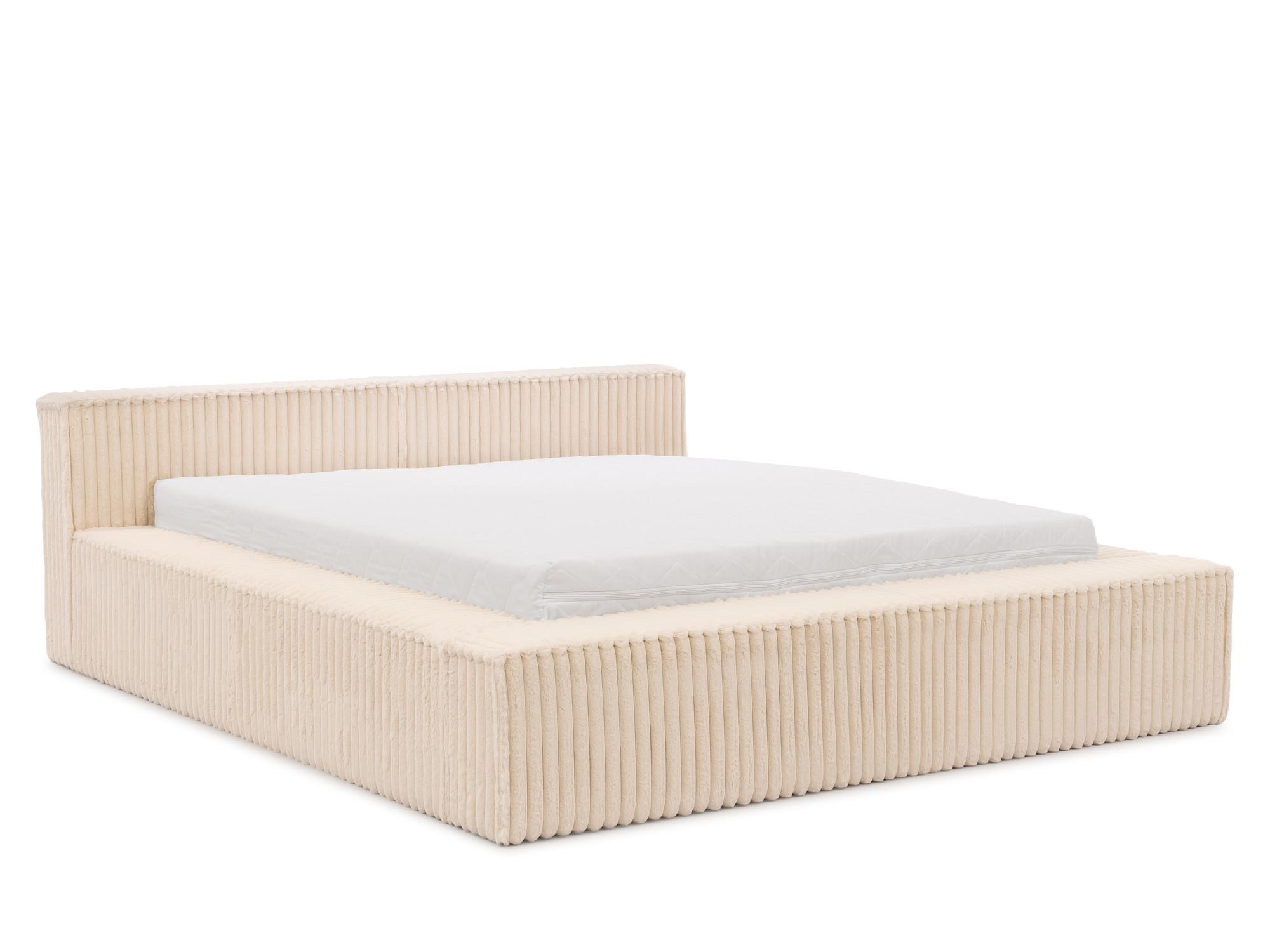 wohnli-moebel-suche-800001088370 Wohnli Möbelsuche - POLSTERBETT 200/200 cm Noord mit Bettkasten und Lattenrost Hellbeige Plüschcord