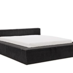 wohnli-moebel-suche-800001088375 Wohnli Möbelsuche - POLSTERBETT 160/200 cm Noord mit Bettkasten und Lattenrost Dunkelgrau Plüschcord