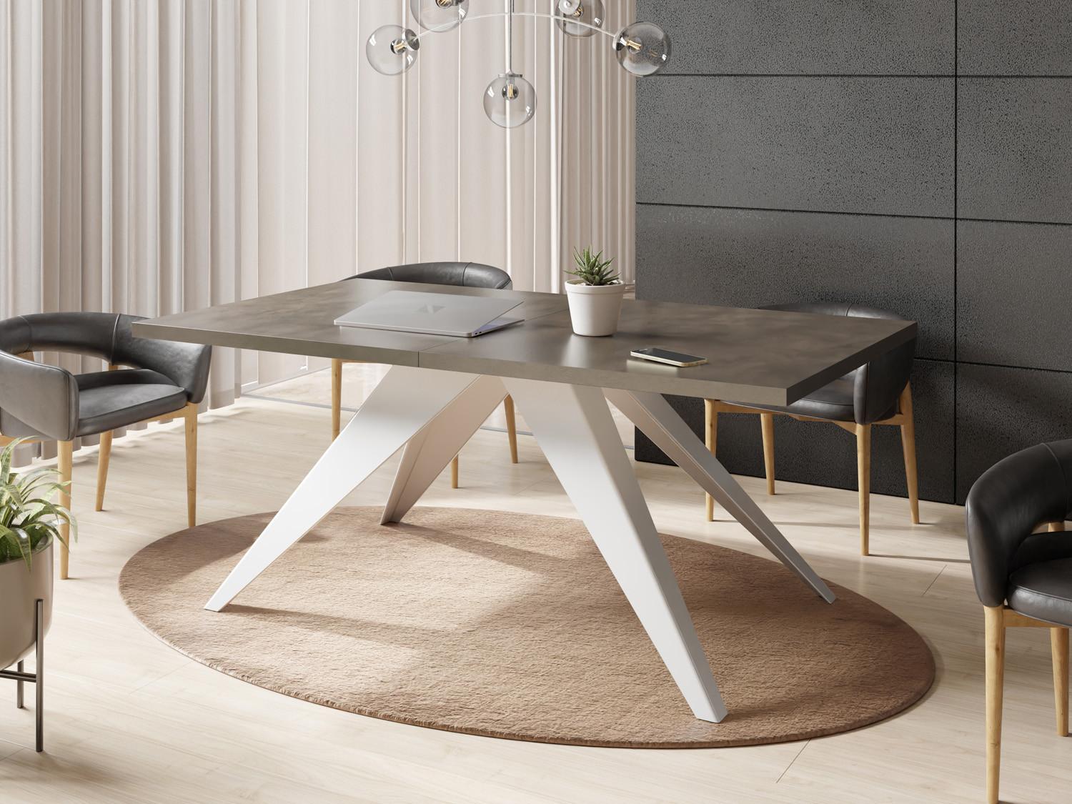 Dunkelgrauer Chicago Beton 160-260/90/76 cm