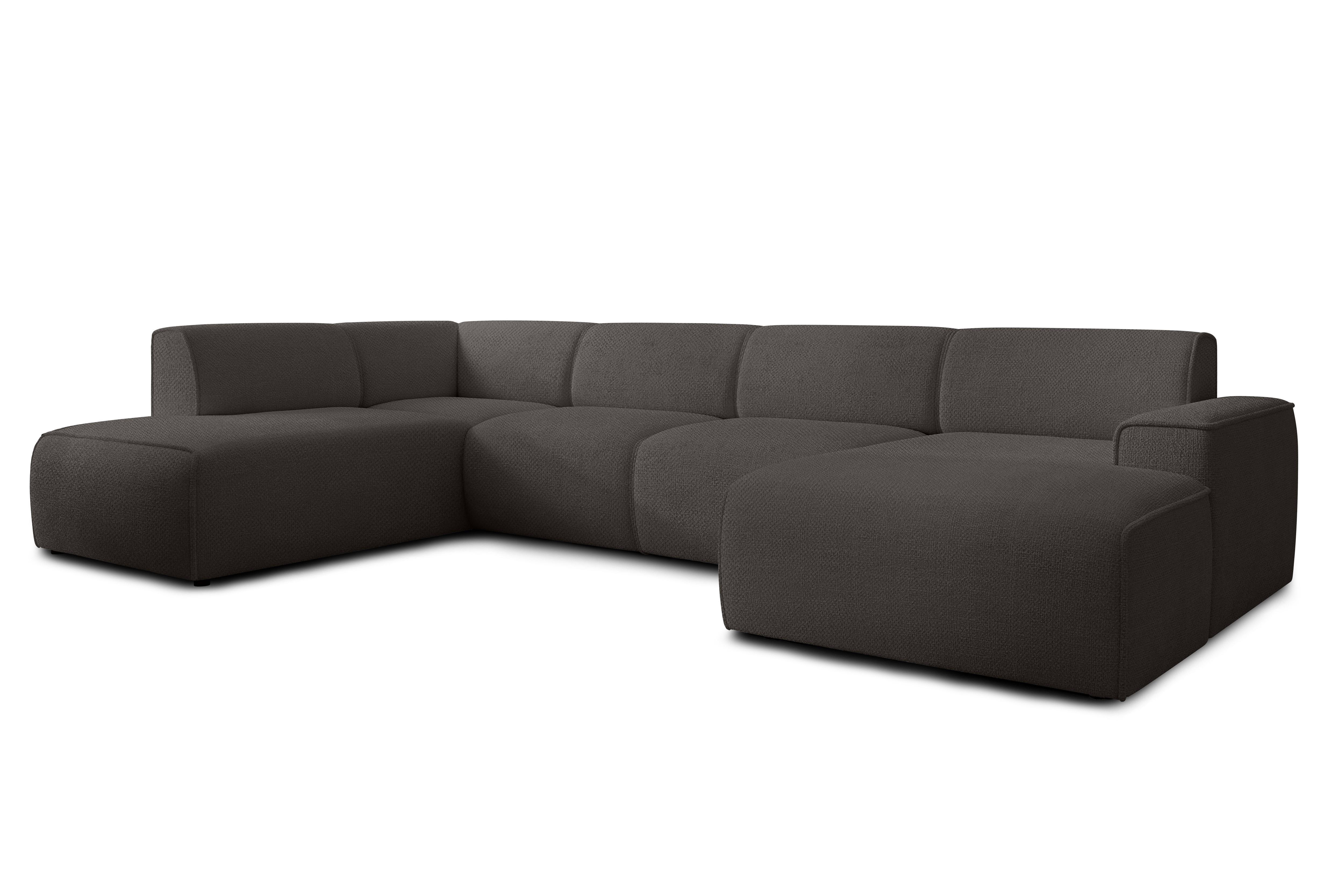 wohnli-moebel-suche-800001092980 Wohnli Möbelsuche - WOHNLANDSCHAFT Didim Grau 378/220/78 cm – großes Sofa stilvoll & bequem L