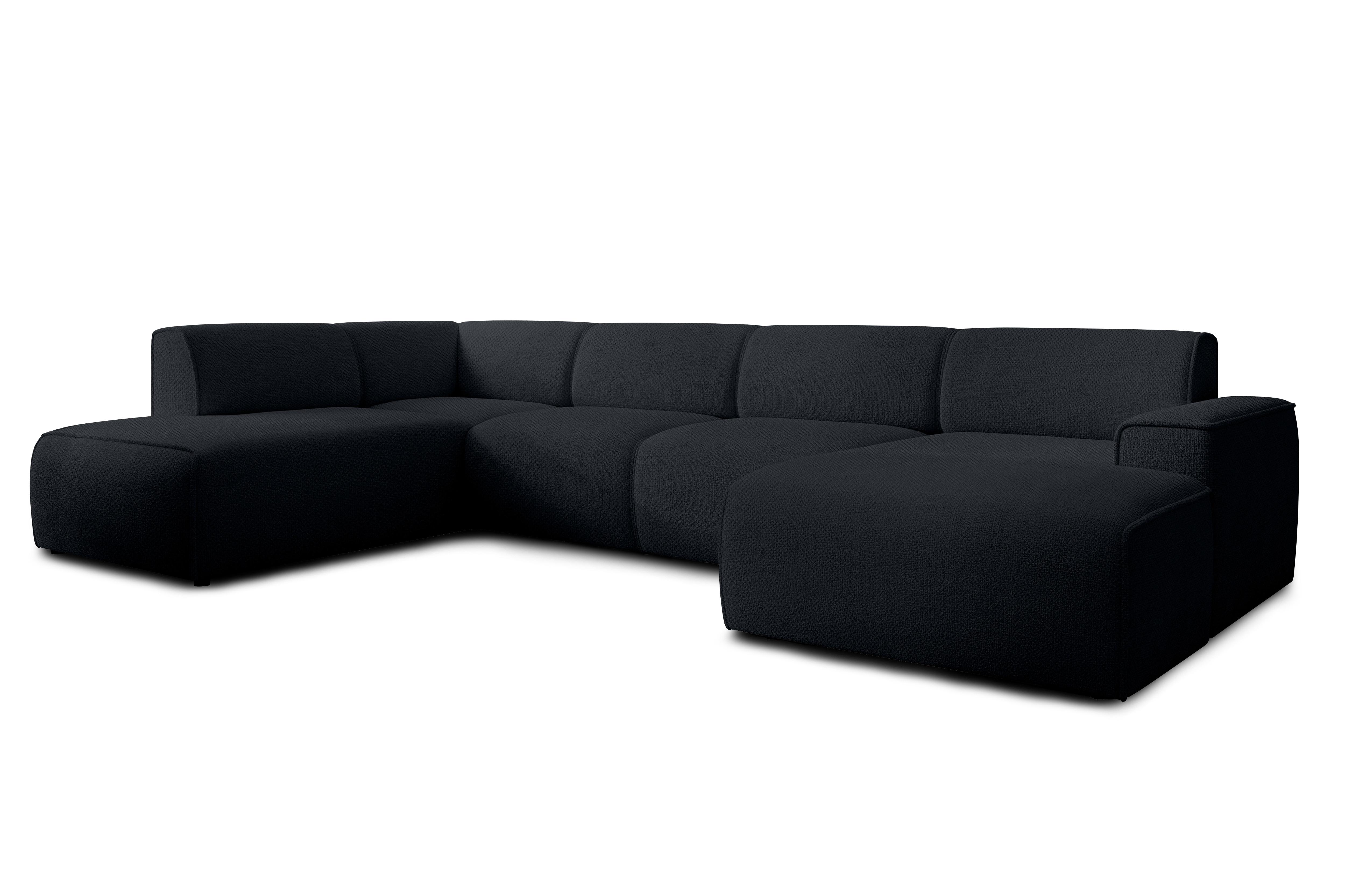 wohnli-moebel-suche-800001092987 Wohnli Möbelsuche - WOHNLANDSCHAFT Didim Dunkelgrau 378/220/78 cm – großes Sofa stilvoll & bequem L