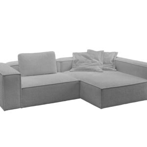 Wohnli Möbelsuche - ECKSOFA CARMO Grau Flachgewebe