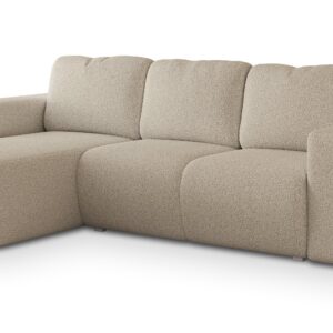 Wohnli Möbelsuche - ECKSOFA RINOVA Beige Boucle-Stoff mit Schlaffunktion