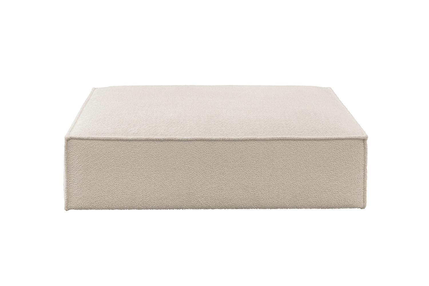 wohnli-moebel-suche-800001096251-1 POLSTERHOCKER CARMO Weiß Flachgewebe Textil KAWOLA Möbel > Sessel > Hocker Weiß