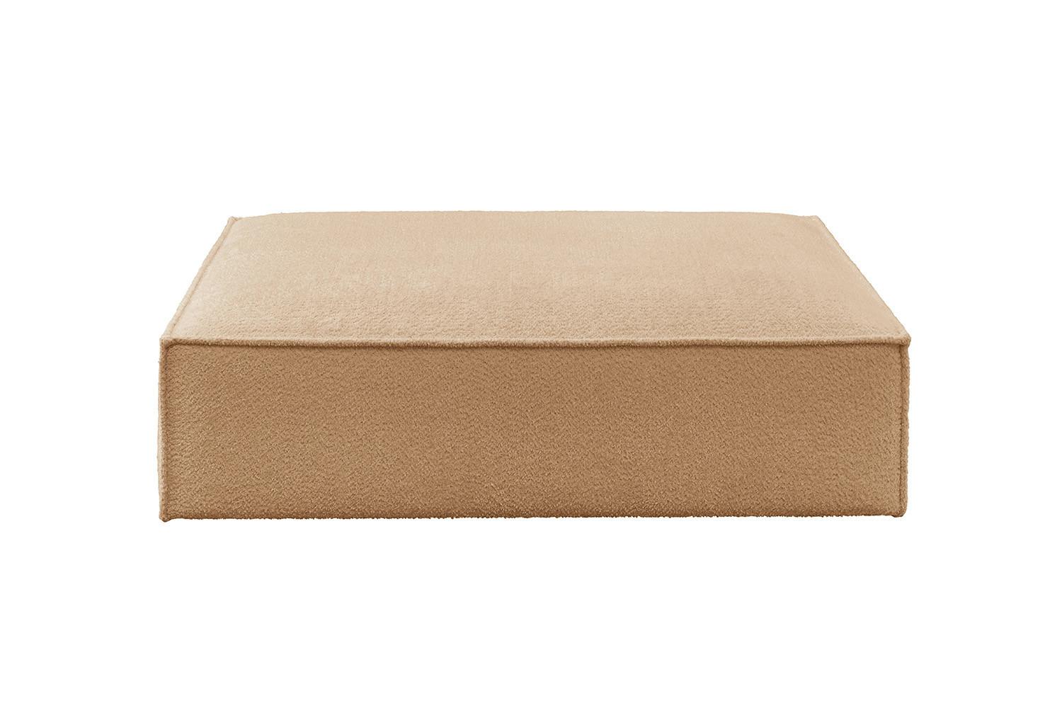 wohnli-moebel-suche-800001096254-1 POLSTERHOCKER CARMO Braun Flachgewebe Textil KAWOLA Möbel > Sessel > Hocker Braun