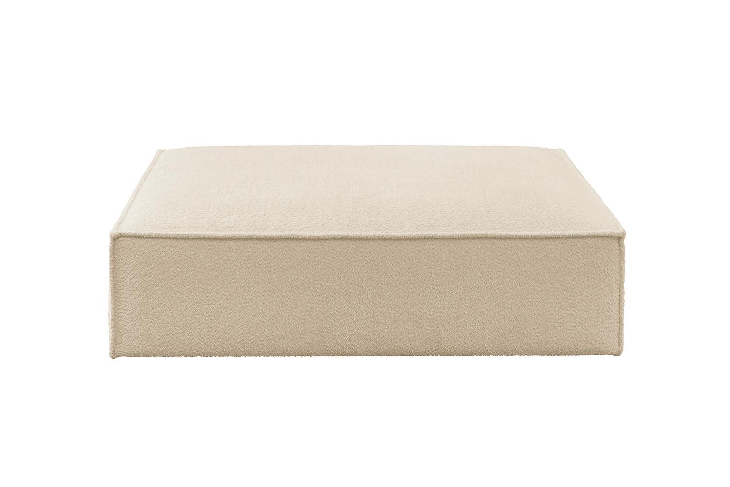 POLSTERHOCKER CARMO Beige Flachgewebe Textil KAWOLA Möbel > Sessel > Hocker Beige