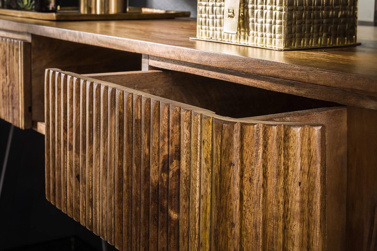 KONSOLENTISCH HEVE Braun Holz Holz KAWOLA Möbel > Kommoden & Schubladenschränke > Konsolentische Braun
