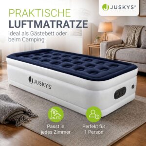 wohnli-moebel-suche-800001098385-1 LUFTBETT Sapri M blau / weiß inkl. Tragetasche Kunststoff Juskys Möbel > Betten Weiß