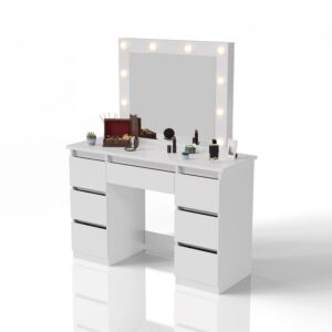 Wohnli Möbelsuche - SCHMINKTISCH Talea mit LED (3 Lichtstufen)