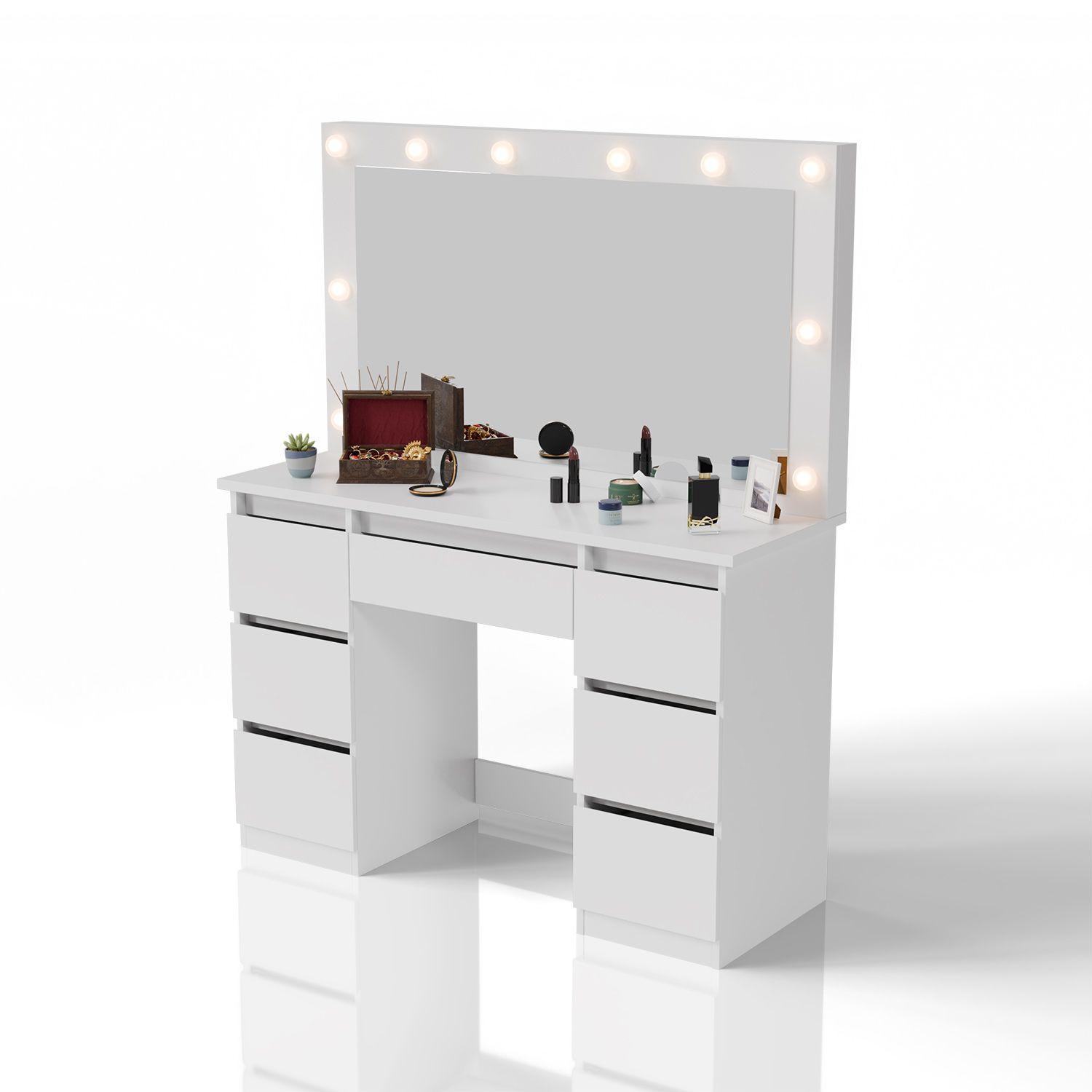 wohnli-moebel-suche-800001098395 Wohnli Möbelsuche - SCHMINKTISCH Lilia weiß mit LED-Beleuchtung