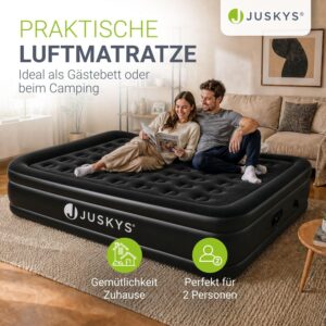 wohnli-moebel-suche-800001098405-1 LUFTBETT Sapri L schwarz inkl. Tragetasche Kunststoff Juskys Möbel > Betten Schwarz