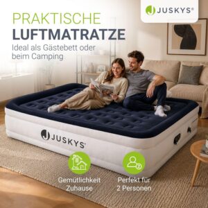 wohnli-moebel-suche-800001098408-1 LUFTBETT Sapri L blau / weiß inkl. Tragetasche Kunststoff Juskys Möbel > Betten Weiß