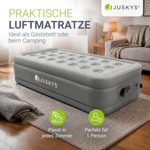 wohnli-moebel-suche-800001098414-1 LUFTBETT Sapri M grau / anthrazit inkl. Tragetasche Kunststoff Juskys Möbel > Betten Grau