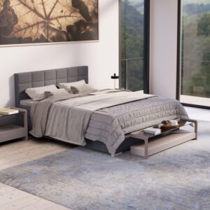 wohnli-moebel-suche-800001098646-1 BOXBETT Seattle hellgrau 180x200 cm Malmo-Stoff Textil Juskys Möbel > Betten > Boxspringbetten Grau