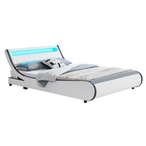 wohnli-moebel-suche-800001098667 Wohnli Möbelsuche - POLSTERBETT Valencia weiß 180x200 cm mit LED