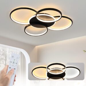 wohnli-moebel-suche-800001099495-1 LED-DECKENLEUCHTE Brenthainbach 55.5/6/67 cm Deckenlampe Kunststoff ZMH Lampen & Leuchten > LED-Leuchten > LED-Deckenleuchten Schwarz
