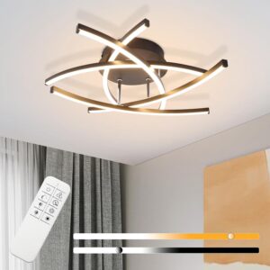 wohnli-moebel-suche-800001099502-1 LED-DECKENLEUCHTE Ulmenwacht 52.0/13.0/52.0 cm Deckenlampe Metall ZMH Lampen & Leuchten > LED-Leuchten > LED-Deckenleuchten Schwarz